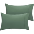 thumbnail image 1 of czcpp-LuxClub Collection Pillowcases 2 Pack - Wrinkle Free Cooling Pillow Cases with Satin Trim - Machine Washable Hotel Bedding Silky Soft - Tree Moss Green King, 1 of 4