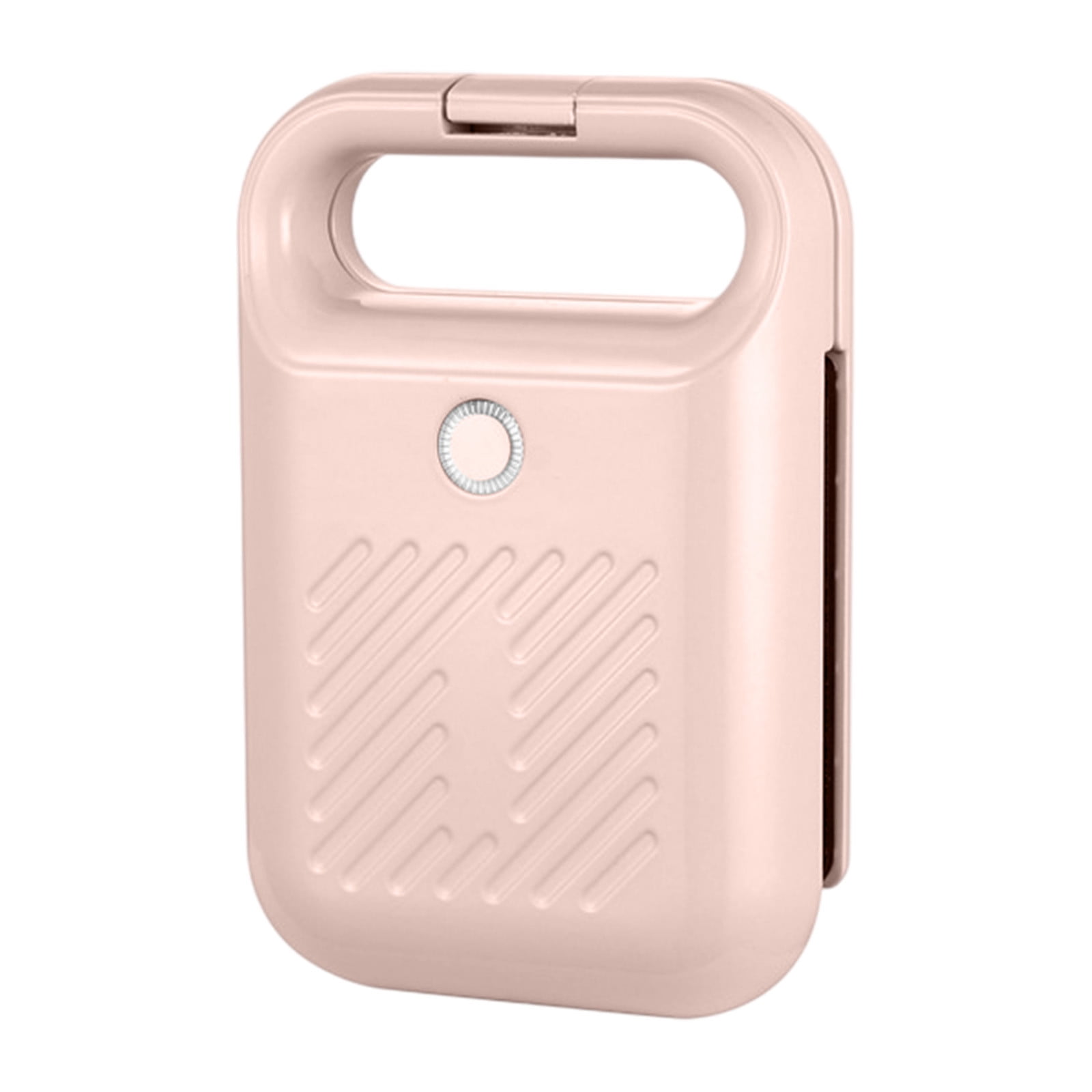 Compact Electric Sandwich Maker with Non-Stick Plates - 2-Slice Breakfast Toaster + Cake Pan, Mint Green Heat-Resistant Housing, for Small Kitchens & Dorms, Quick Meal Prep Appliance, Pink