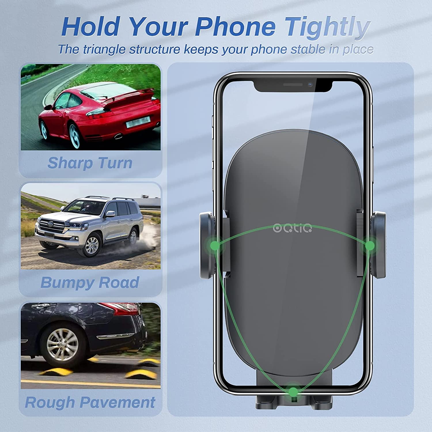 OQTIQ Phone Mount for Car [Gooseneck 13 Long Arm] Car Phone