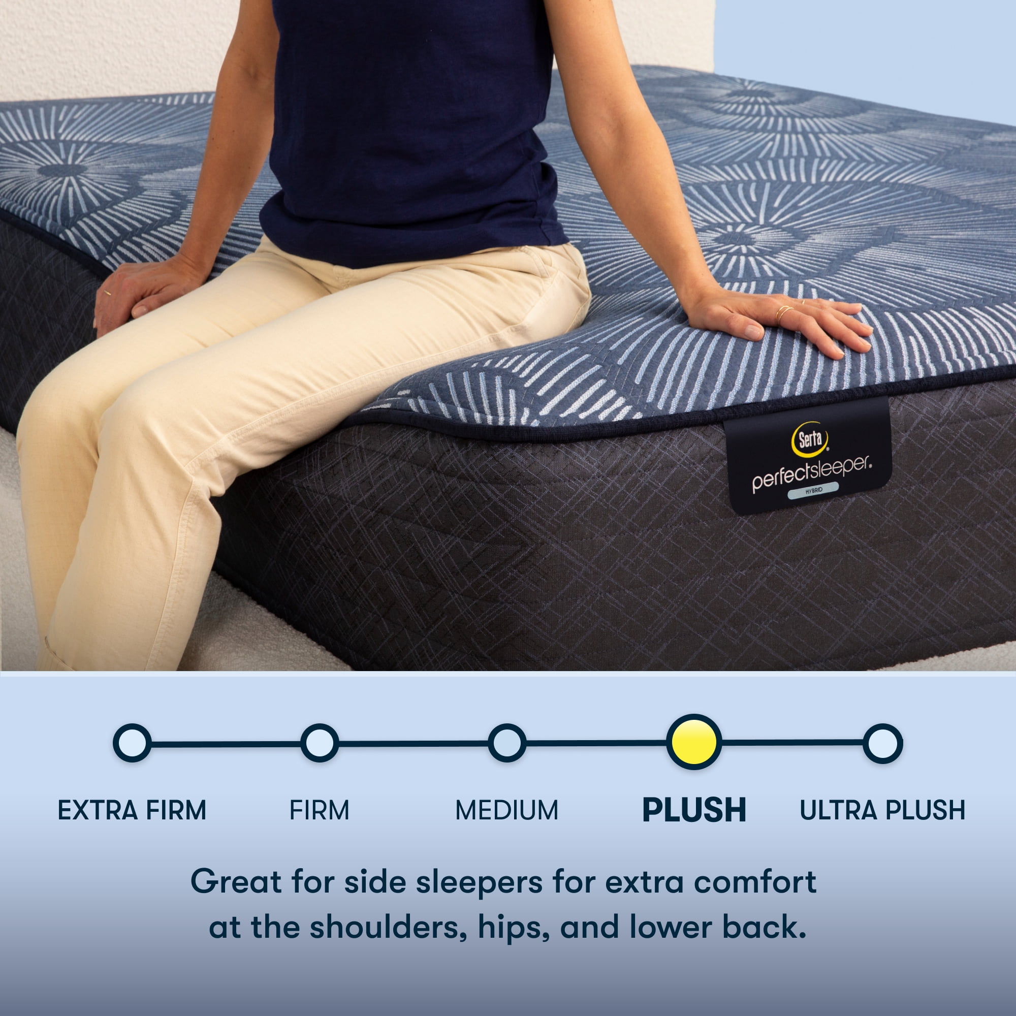 Serta 14" Twin XL Mattress, Perfect Sleeper Radiant Rest Plush, Hybrid Mattress, Twin XL Size Mattress, Adult Mattress