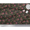 thumbnail image 2 of Soimoi Cotton Cambric Fabric Leaves & Floral Artistic Print Fabric by Yard 56 Inch Wide, 2 of 3