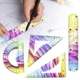 thumbnail image 2 of Geometric Ruler,8 in Colorful Drafting Ruler, Measuring Ruler Set with Straight Rulers, Triangles & Protractor, for Office, Engineering, Architecture, Drafting Projects, 2 of 7
