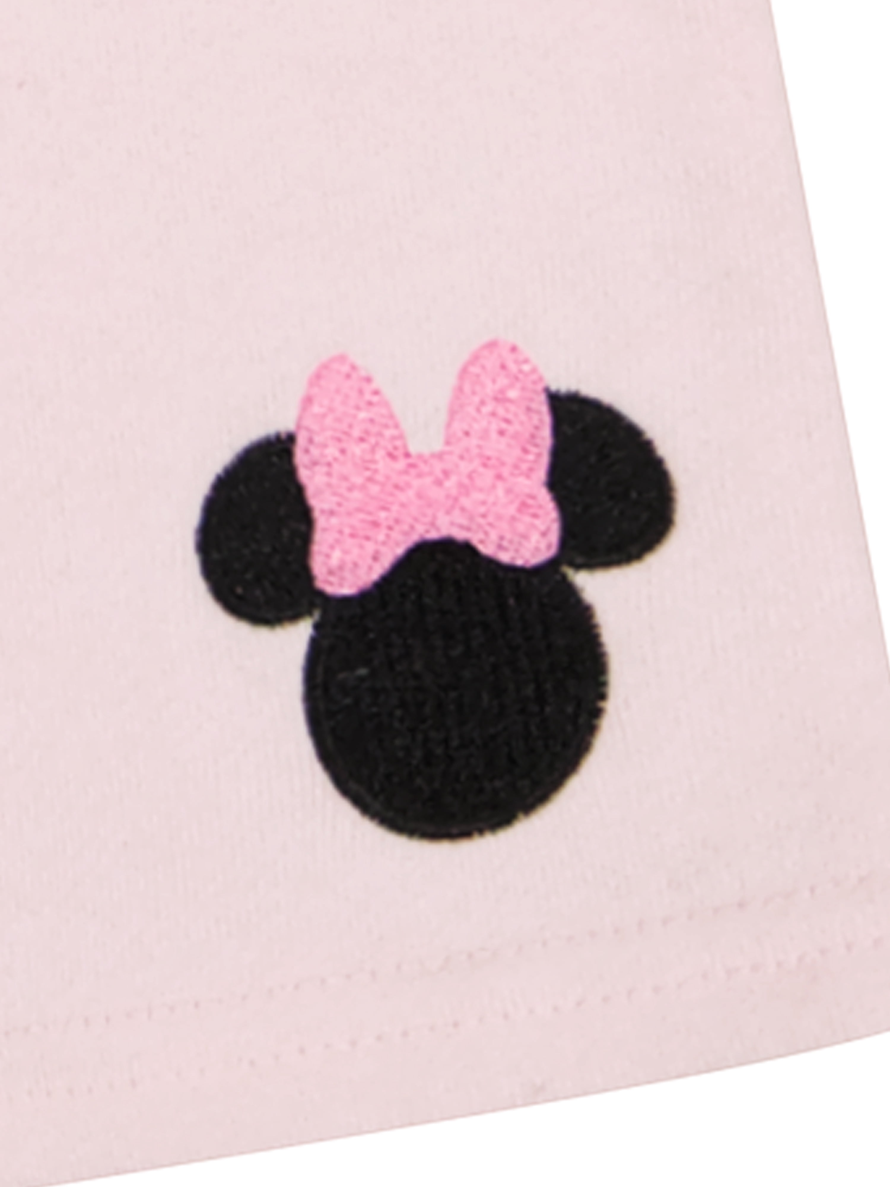 Minnie & Mickey Baby Girl 2 Piece Embroidered Sweat Set, Sizes 0-24 Months