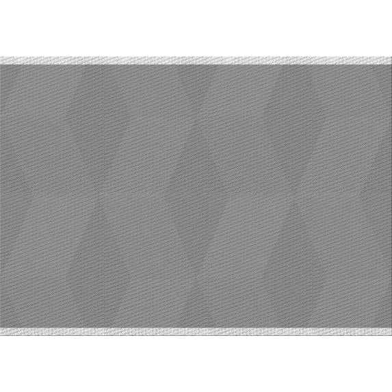 Ahgly Company Indoor Rectangle Patterned Sonic Silver Gray Area Rugs, 2' x 5'