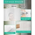 thumbnail image 3 of No Hook Shower Curtains, Green White Ombre Long Bathtub Curtains with Snap in Liner, Country Pastoral Gradient Minimalist Waterproof Washable Fabric Bathroom Shower Curtain Sets, 72" x 78", 3 of 7