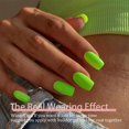 thumbnail image 2 of Puntas de gel para uñas SXVME medianas cuadradas verde neón 300 piezas, 2 of 8