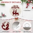 thumbnail image 6 of Welcome Sign for Front Door, Merry Christmas Round Metal Wall Art Wreaths, Beige Xmas Elk Seasonal Winter Holiday Outdoor Indoor Wall Hanging Sign for Porch Decor Housewarming Gifts 11.8 Inch, 6 of 8