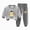 H154-Grey, variant on TOWED22 Toddler Baby Girl Outfits Clothing Long Sleeve Round Neck Top Elastic Waist Joggers 2 Piece Set for School(White,6-7 Y)