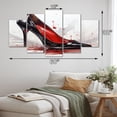 thumbnail image 4 of Designart "Sophistication in Red High Heels I" Fashion Metal Wall Art Set, 4 of 5