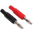 thumbnail image 3 of 10pcs 4mm/0.2in Banana Plugs Brass PE Red & Black Spiral Insulated Shell Open Banana Connector 30VAC to 60VDC, 3 of 4
