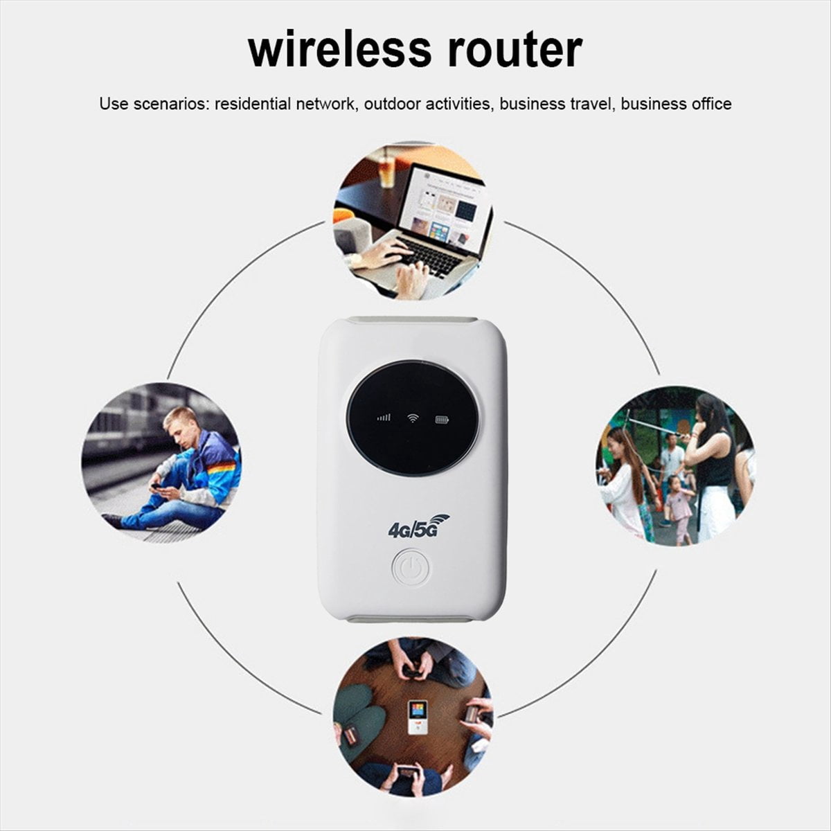 H808+ Mobile WiFi Router 4G Lte 150Mbps Portable Pocket Modem Mini Router with SIM Card Slot Hotspot for Outdoor Travel