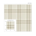 thumbnail image 7 of NextWall French Vanilla Calverlay Plaid Peel and Stick Wallpaper - 20.9 in. W. x 18 ft. L. Roll, 7 of 7