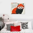 thumbnail image 5 of Orinice Red Panda Striped Fine Art Aesthetic Poster & Print Wall Painting for Home Decor - Canvas Living Room Bedroom Office Wall Decor 16x12in, 5 of 6