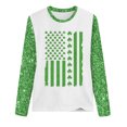 thumbnail image 4 of Charella Long Sleeve Shirts for Women St Patricks Day Shirt Crewneck T-shirts 2024 Trendy Bling Bling Tops,Green,M, 4 of 4