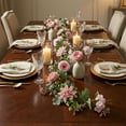 thumbnail image 3 of Peony Vine Floral Arrangement Featuring Realistic Petals For Elegant Home, 3 of 4