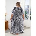 thumbnail image 3 of V nech Maxi Beach Dresses for Swimwear Women Plus Size Kaftan Loungewear Long Caftan Robe Summer Casual muumuu Dress Lightweight House Wear Soft Night Gown Vacation Tunic, 3 of 10