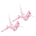 thumbnail image 1 of Miangastore 2Pcs Simulated Origami Crane Model Decoration Desktop Acrylic Made Ornament Kids Birthday Gift, 1 of 8