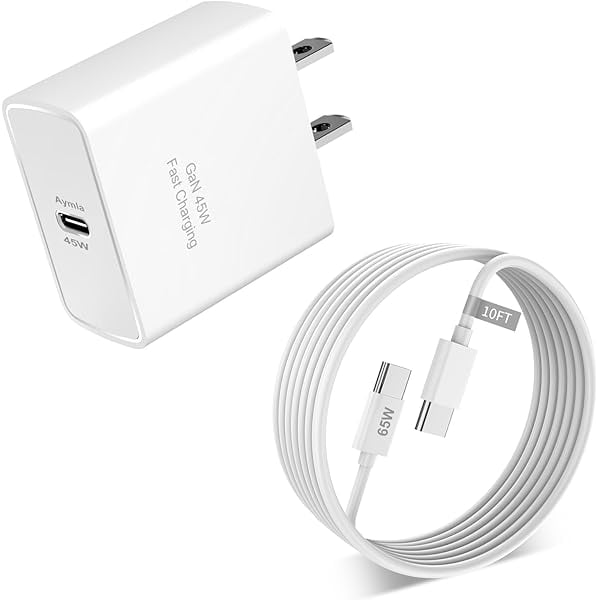 Eryueer 45W USB C Fast GaN Charger Compatible with Google Pixel 9 Pro XL/9 Pro/9/8 Pro/8/8a/7 Pro/7a/7/6/5/4 XL, Aymla 45 Watt Type C Adapter PD 3.0/PPS Wall Plug Charging Rapidly Block with 10FT C