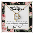 thumbnail image 4 of Forever Love Pendant Necklace with Amazing Woman Message Card from Dad – 14K White Gold or 18K Gold, 4 of 20
