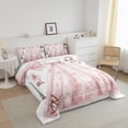 thumbnail image 3 of Ensemble de Couette Robe Girly Rose Simple Mode Moderne Robe Femme Literie Tour Eiffel Paris Literie Ensembles de Couette Pois Dorés Insert de Couette Filles Talons Hauts Noirs Imprimé Maquillage Romantique Couette, 3 of 6