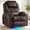Velvet-Brown-Lumbar Pillow, variant on Power Recliner Chair with Massage and Heat, Electric Recliners with LED Lights, Lumbar Pillow, Cup Holders, Side Pocket, USB Port, Home Theater Seating for Living Room, Beige