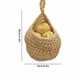 thumbnail image 4 of Cesta de frutas colgante de yute - Malla transpirable, cierre de cordón, para cocina/comestibles/almacenaje, 4 of 8