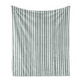 thumbnail image 1 of Modern Soft Flannel Fleece Blanket, Vertical Thin and Bold Stipes Optical Pattern Retro Style Abstract Print, Cozy Plush for Indoor and Outdoor Use, 60" x 80", Pale Sage Green White, by Ambesonne, 1 of 6