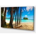 thumbnail image 2 of Praslin Island Tropical Beach Panorama - Modern Seascape Canvas Artwork, 2 of 3