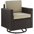 thumbnail image 1 of Crosley Furniture Palm Harbor Wicker / Rattan Swivel Patio Arm Chair in Sand, 1 of 14