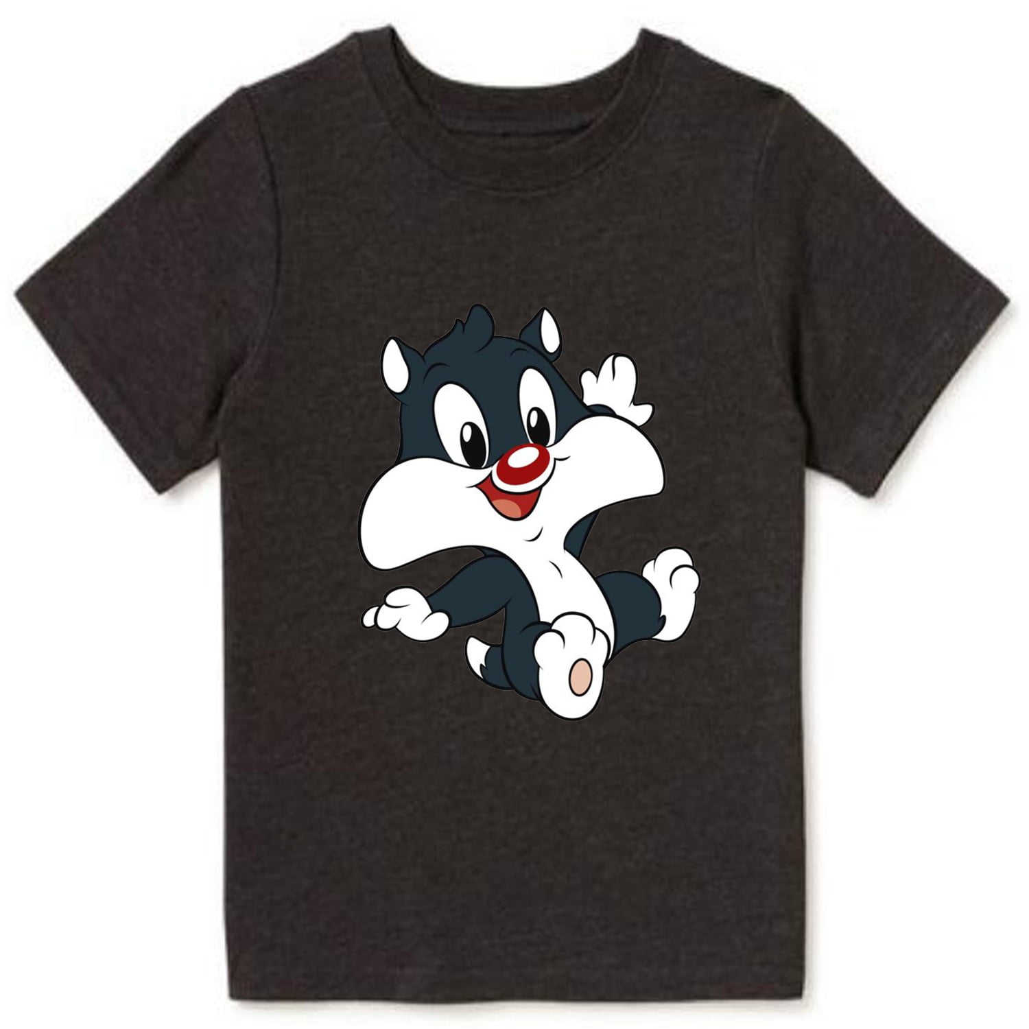Girls Sleeve Cotton Scoop Cartoon Sylvester Baby Tops Casual Kids Looney T-Shirts for Girls Short Cat Tees Tunes Gift Relaxed Boys Neck