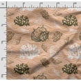 thumbnail image 2 of Soimoi Sea Shell Print,Cotton Cambric, Quilting Fabric Sold by The Yard 42 Inch Wide, Medium Weight Cotton Fabric, SewingSupplies,Orange, 2 of 5