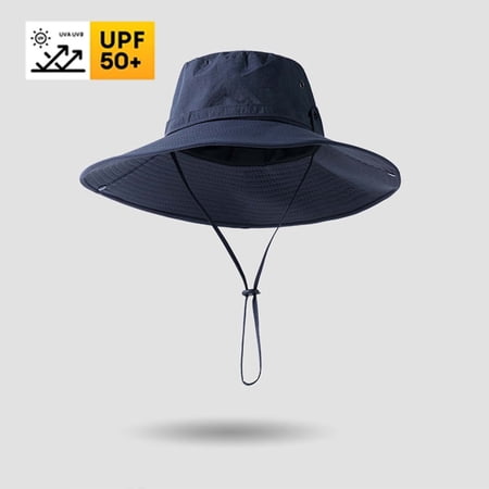 RKSTN Sun Hats for Men Upf 50+ Fishing Hat Windproof Water Resistant Outdoor Ready Adjustable Strap Boonie Hiking Hat