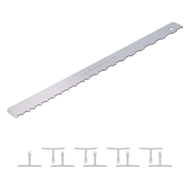 Fretboard Gauge, String Height Measuring Ruler Guitar Measuring Tool Guitar Neck Gauge Stainless Steel Rustproof Wear Resistant For Acoustic Guitar