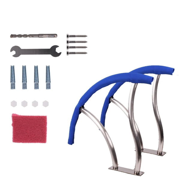 Yiwa 30"x30" Pool Handrail Set, Stainless Steel, with Grip & Hardware