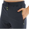 thumbnail image 4 of Tyhengta Mens Shorts Casual Sports Drawstring Zipper Pockets Elastic Waist Irongray 40, 4 of 8