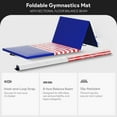 thumbnail image 4 of BalanceFrom Tapis de Gymnastique Pliant à 4 Panneaux de 10 X 4 Pieds avec Rembourrage de 2 Pouces et Ensemble d'Entraînement à Poutre d'Équilibre Pliable de 8 Pieds pour la Maison Ou le Gym, Étoiles/rayures, 4 of 12