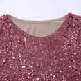 thumbnail image 6 of Wenyuyu Sequin Tops for Women Velvet Long Sleeve Blouses Holiday Party Tops Sparkle Dressy Shirts V Neck Loose Fit Tee Shirts Pink L, 6 of 7