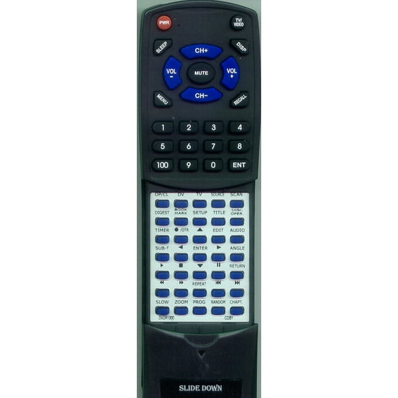 Replacement Remote for COBY RTDVDR1300, DVDR1300