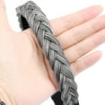 thumbnail image 3 of DIGUAN Headband Synthetic Hair Plaited Headband Braid Braided With Teeth Hair Band Accessories for Women Girl Width 1 Inch (Salt/Pepper), 3 of 7