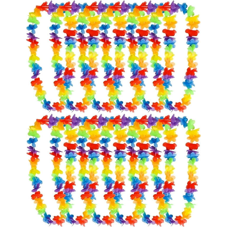 Hot Hawaiian Rainbow Leis Set Colorful Spide Lily Flower Lei