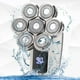 thumbnail image 3 of Afeitadoras eléctricas, recortadora de pelo para hombres: Afeitadora de cabeza calva recargable e impermeable 6 en 1, recortadora de barba, afeitadora rotativa, kit inalámbrico, afeitadora de cráneo, 3 of 5