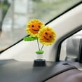 thumbnail image 4 of Handcrafted Crochet Sunflower Plush Toy Smiling Amigurumi Flower Decor For Home Office Or Car Dashboard, 4 of 4