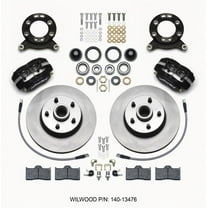 Wilwood Forged Dynalite-M Front Kit 11.30in 1 PC Rotor&Hub 1965-1969 Mustang Disc & Drum Spindle
