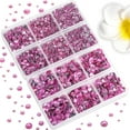 thumbnail image 2 of 6736PCS Hotfix Rhinestones for Crafts, 5 Sizes, SS6-SS30, Pink, 2 of 3