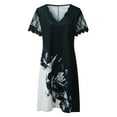 thumbnail image 4 of Babysbule Womens DressesOff The Shoulder Dresses For Women, Shiny Rhinestone Strappy Short Sleeve Midi Dress Loose Flowy Party Club Dress, 4 of 6