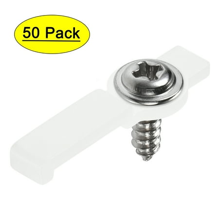 

LED Strip Mounting Brackets Fixing Clips with Screws for 8mm Wide 3528 2835 Non-waterproof LED Strip Nylon 50Pcs