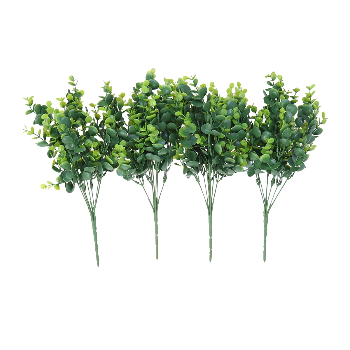 4PC Simulation Eucalyptus Artificial Plants Faux Boxwood Shrubs Lifelike Fake Greenery Foliage for Garden Patio Yard Wedding Office and Farmhouse Indoor Outdoor Decor