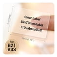 thumbnail image 2 of NIIMBOT B3S Labels, 2"x 2.76"(50x70mm) Thermal Sticker Label for B3S Label Maker, 1 Roll of 110 (Clear), 2 of 7