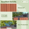 thumbnail image 5 of Clearance! 6 x 4 FT Storage Shed, Outdoor Galvanized Steel Shed, Outside Garden Tool Storage House with Lockable Door for Patio, Backyard, Lawn Mower, Black, 5 of 5