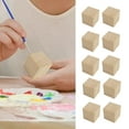 thumbnail image 6 of MERIGLARE Unfinished Wooden Blocks Wooden Cubes Arts Crafts Kids Learning Square Blocks Stacking Blocks for Making Numbers DIY Projects 6cmx6cmx6cm, 6 of 8